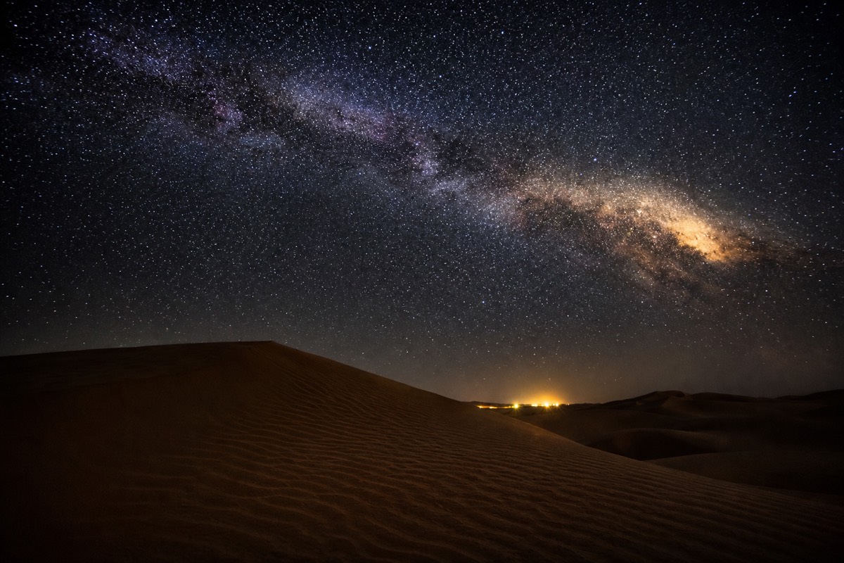 The Milky Way over the dunes of Wahiba Sands